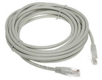 Patchcord UTP kat.5  5.0m szary