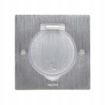 Pokrywa gniazda pojedyncza kwadratowa inox 089700