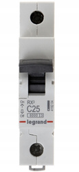 Wyłącznik nadprądowy 1P 25A C RX3 Legrand 419204