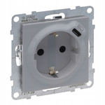 LEGRAND Suno ALUMINIUM Gniazdo zasilające + USB-C 721329