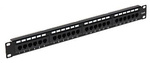 Rack 19 Patch panel 1U  UTP Cat.6e 24 portów