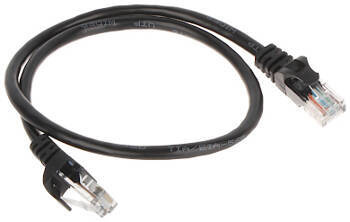 Patchcord UTP kat.5  0.5m CZARNY
