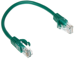 Patchcord UTP kat.5  0.2m ZIELONY