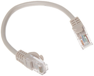 Patchcord UTP kat.5  0.2m SZARY