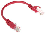 Patchcord UTP kat.5  0.2m CZERWONY
