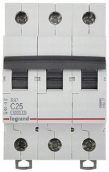 Wyłącznik nadprądowy 3P 25A C RX3 Legrand 419237