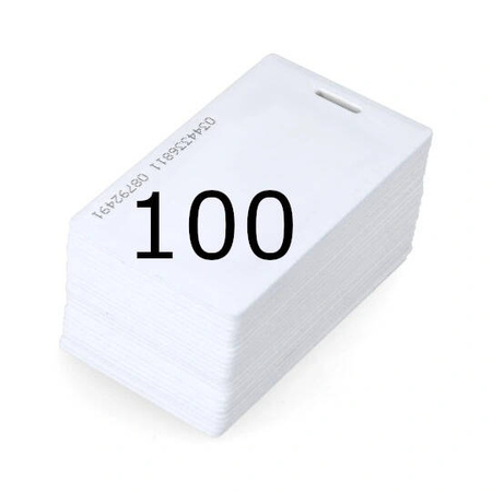 Karta 125kHz S0102N 1,8mm biała +NR +OTWÓR 100szt