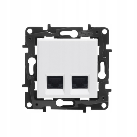 LEGRAND Niloe BIAŁE Gniazdo komputerowe UTP6 2xRJ45 KAT.6 863164