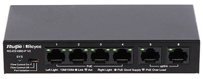 SWITCH POE 4-PORTOWY REYEE RG-ES106D-P-V2