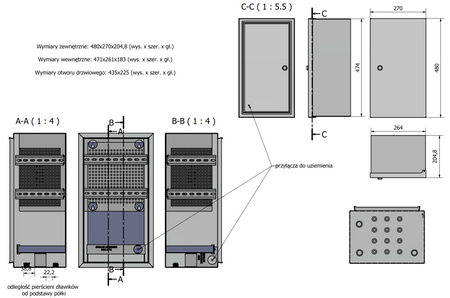 ABOX-ALUXL Obudowa zewnętrzna IP66