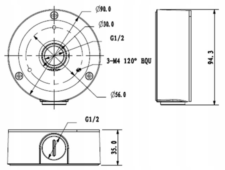 Puszka montażowa Dahua PFA134 adapter BIAŁY
