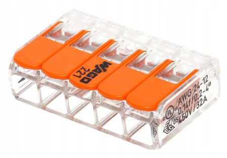 Szybkozłączka Wago 221-415 drut linka 5x4 mm 1szt