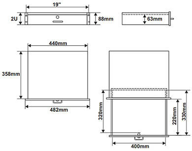 SZUFLADA RAS-R2 DO SZAFY RACK PULSAR