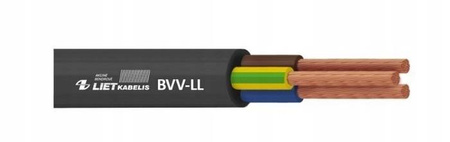 Przewód OMY wew. 3x1.5 Czarny okrąg 100m