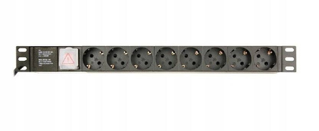 Rack 19 Listwa zasil. 1U 8x230V wtyk C14 z wył.