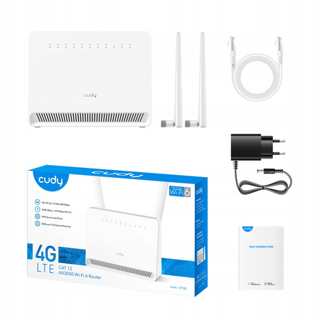 Cudy Router LT15E Router Gigabit AX3000 4G LTE SIM