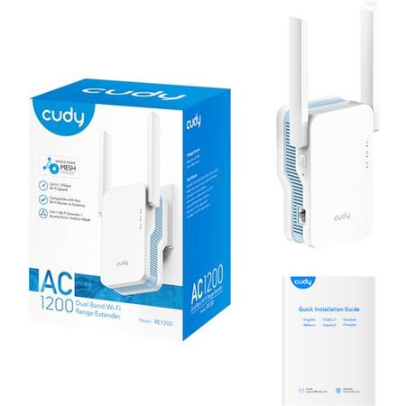 Access Point, Repeater Cudy RE1200 802.11ac (Wi-Fi 5)