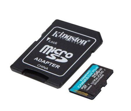 Karta microSDXC 256GB KINGSTON Canvas Go! Plus