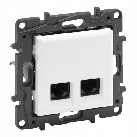 LEGRAND Niloe BIAŁE Gniazdo komputerowe UTP6 2xRJ45 KAT.6 863164