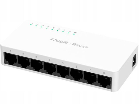 Switch sieciowy 8x RJ45 10/100/1000Mbps, niezarządzalny - Reyee by Ruijie
