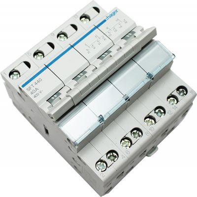 Przełącznikmodułowy wyboru zasilania agregat-sieć 4P 40A SFT440 Hager