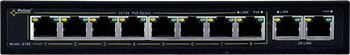 SWITCH POE PULSAR S108 10-PORTÓW (8xPoE + 2xUPLINK) IEEE 802.3af/at, 48VDC / 30W/port (PoE+) 120W