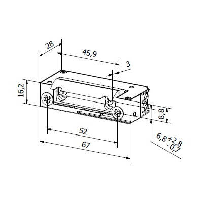 Elektrozamek XS12R-B HARTTE XS Rew NO WZMOCNIONY