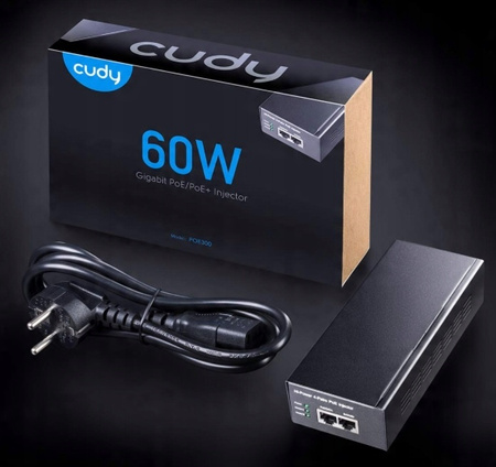 ZASILACZ/ADAPTER POE+ 802.3AT, MAX. 48V 60W RJ45 Cudy