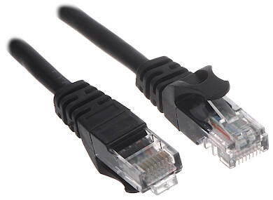 Patchcord UTP kat.5 3m CZARNY