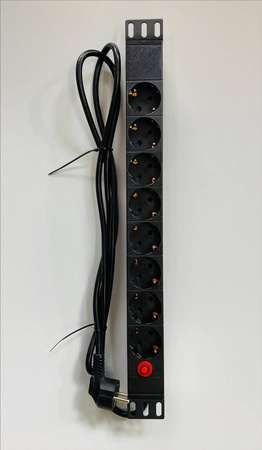 Rack 19 Listwa zasil. 8x230V 1U z wył.