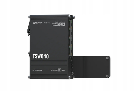TELTONIKA Przełącznik niezarządzalny switch TSW040 8xPoE+ 8x10/100 Eth, DIN