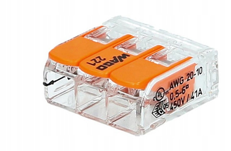 WAGO SZYBKOZŁĄCZKA 3x0,5-6mm2 221-613 30 szt.