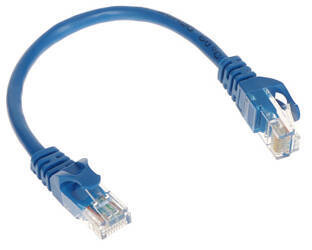 Patchcord UTP kat.5  0.2m NIEBIESKI