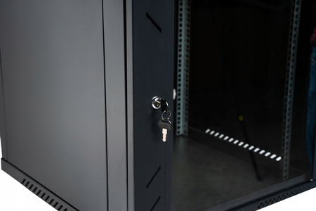 Rack 19 Szafa wisząca 12U 600x600x637do złoże. BL