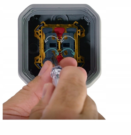 Uchwyt podtynkowy podwójny antracyt 069607L