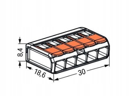 Szybkozłączka Wago 221-413 0,2-4 mm² / 3 , 1 szt. 221-413