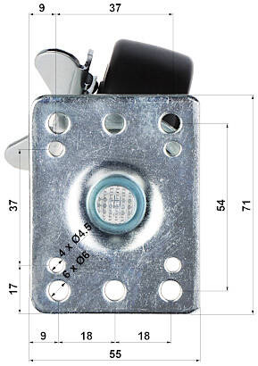 KOŁO Z HAMULCEM A19-K-N DO SZAFY RACK