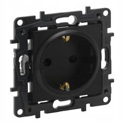 LEGRAND Niloe CZARNE Gniazdo zasilające SCHUKO 863520 2P+Z