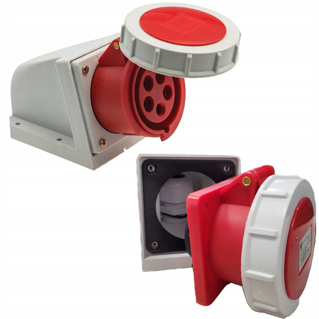 Gniazdo siłowe stałe 16A 5P 400V IP67 Pawbol B.1938 hermetyczne