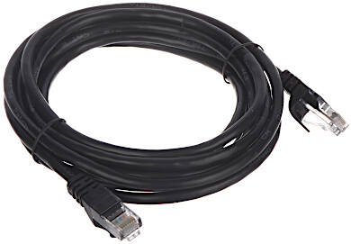 Patchcord UTP kat.5 3m CZARNY
