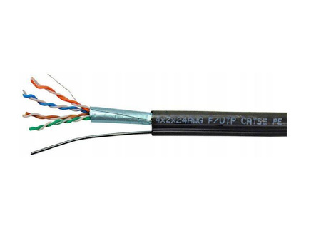 Kabel F/UTP kat 5e zew. z linką nośną ALANTEC 1m