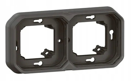 Uchwyt podtynkowy podwójny antracyt 069607L