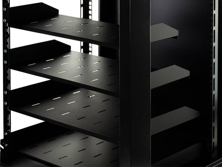 Rack 19 Półka 1U L250 głębokość 250mm CZARNA