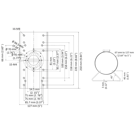 Uchwyt słupowy HIKVISION DS-1275ZJ-SUS