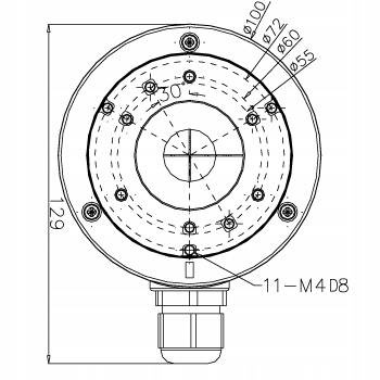 Uchwyt Puszka HIKVISION DS-1280ZJ-XS(BLACK)