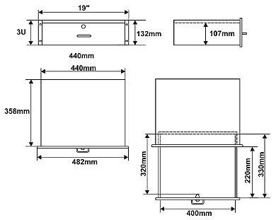 SZUFLADA RAS-R3 DO SZAFY RACK PULSAR