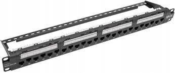 Rack 19 Patch panel 1U UTP Cat.6e 24 portów