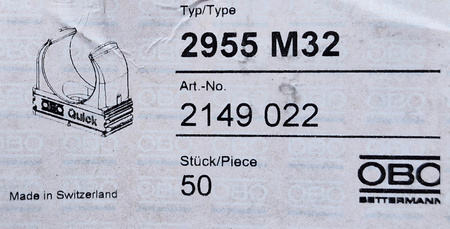 Obejma OBO Quick typ 2955 M32 2149022 50sztuk