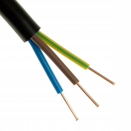 Przewód elektryczny YKY CYKY 3x1.5 Czarny okr 100m