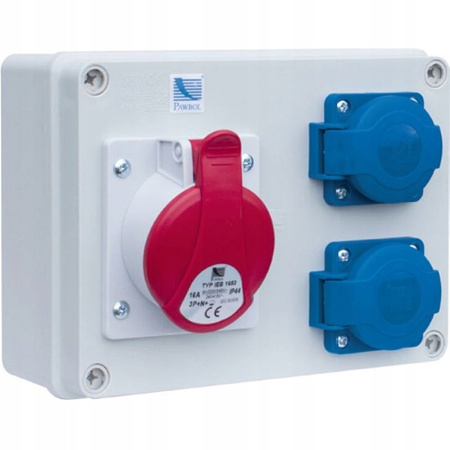 Rozdzielnica Pawbol B.1602 R-BOX 1x16A/5P 2x16A/250V IP44